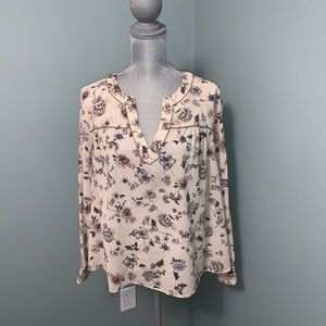 ADDITION ELLE PENNINGTONS NWT Split V-Neck Floral print Blouse size X